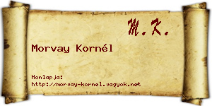 Morvay Kornél névjegykártya